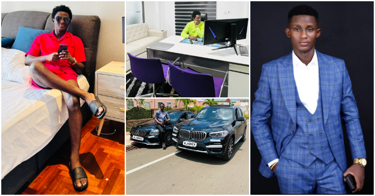 Young Ghanaian business owner flaunts his ultra-modern office in a new photo.
