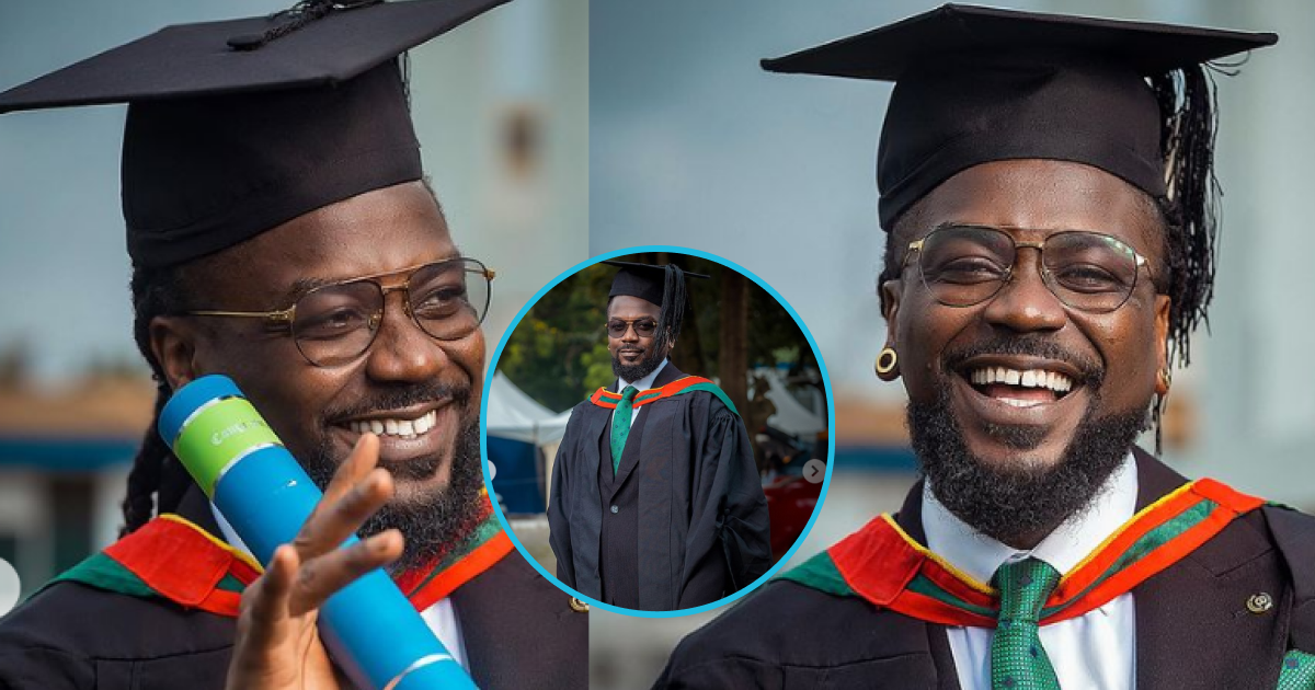 Samini earns Project Management degree after 4 years at GIMPA, says "it's all about determination"