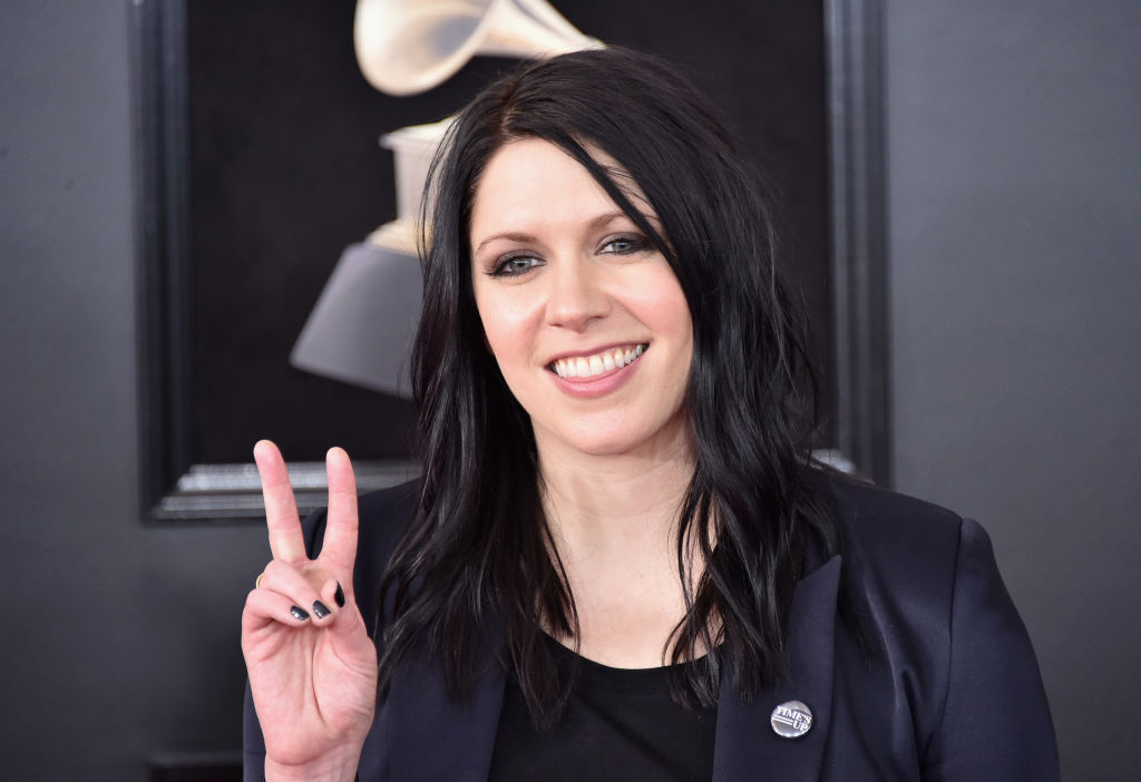 Recording artist K.Flay poses at the 60th Annual GRAMMY Awards.