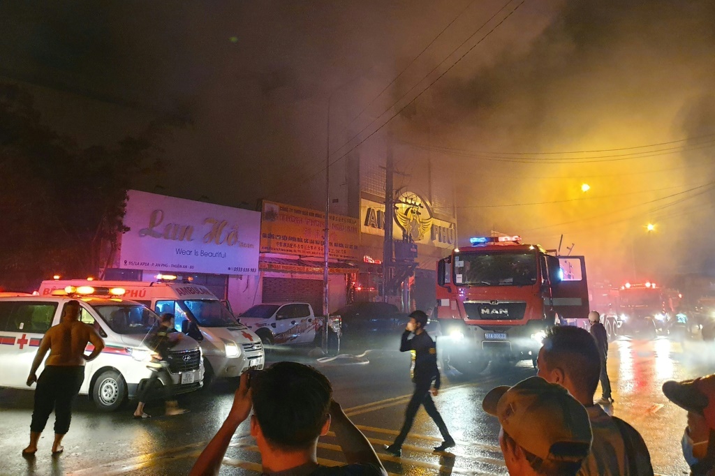 A local official confirmed to AFP that 12 people were dead and 11 injured in the blaze