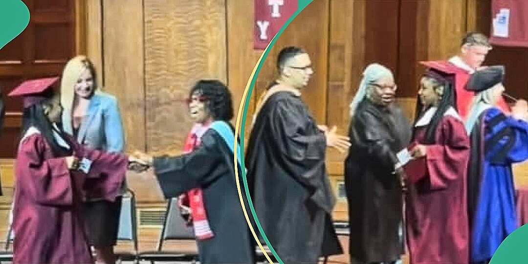 Lady embarrasses lecturers on stage