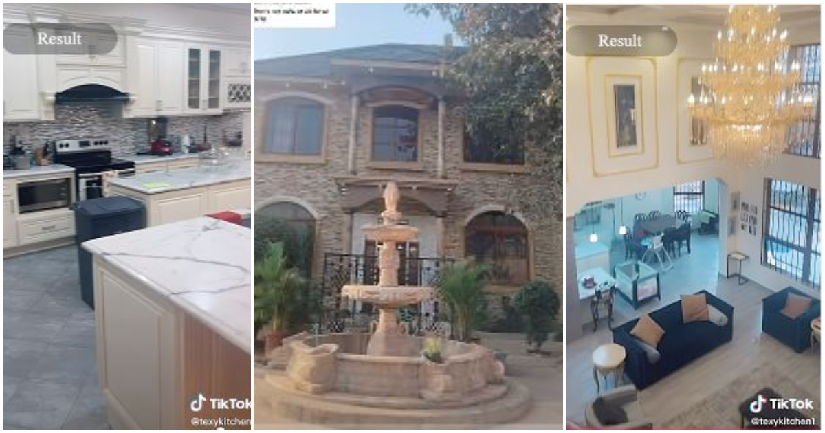 TikToker shares a video of her plush African mansion