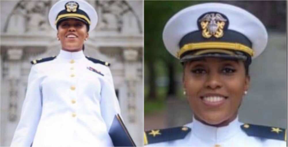 PHOTOS: Young Black lady celebrated as she graduates from the US Naval Academy