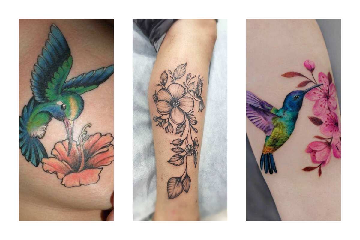Realistic Watercolor Hummingbird Temporary Tattoos For Women Adult  Sunflower Feather Fake Tattoo Back Foot Arm Waterproof Tatoos - Temporary  Tattoos - AliExpress
