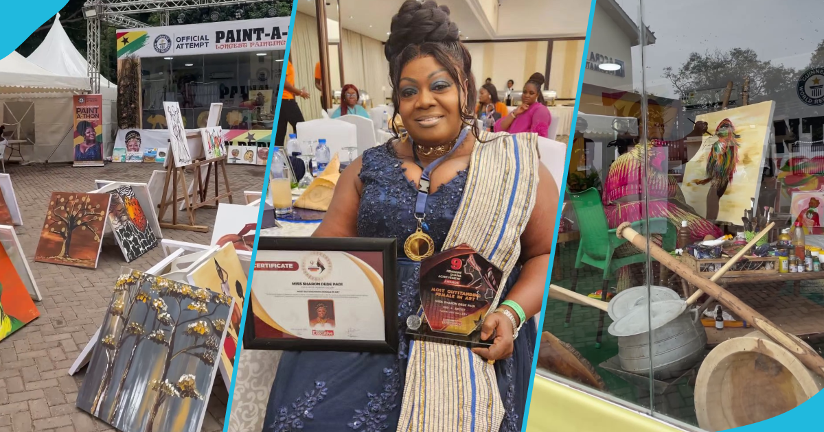 Lovely paintings of Sharon Dede Padi at her GWR paint-a-thon steal hearts
