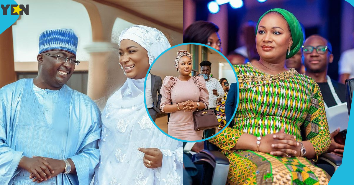 Ghanaians react as Samira Bawumia slays in a puff-sleeve dress and GH¢224,600 Hermès bag: "It could be a gift"