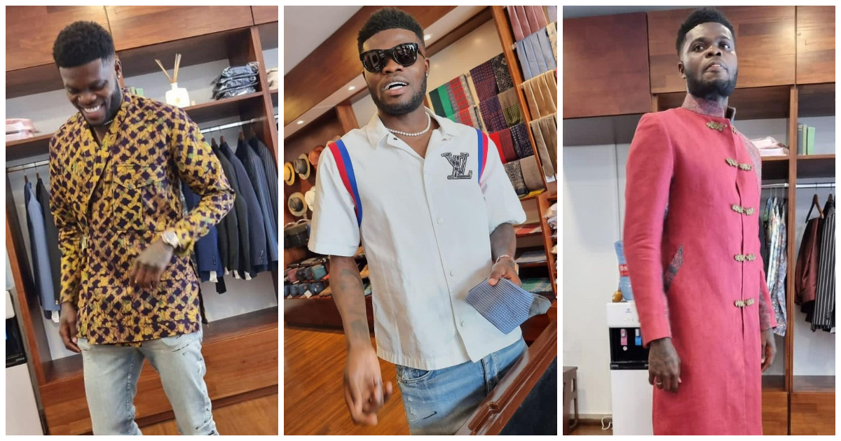Thomas Partey Goes Shopping, Stuns In Bespoke Kaftan And Suits