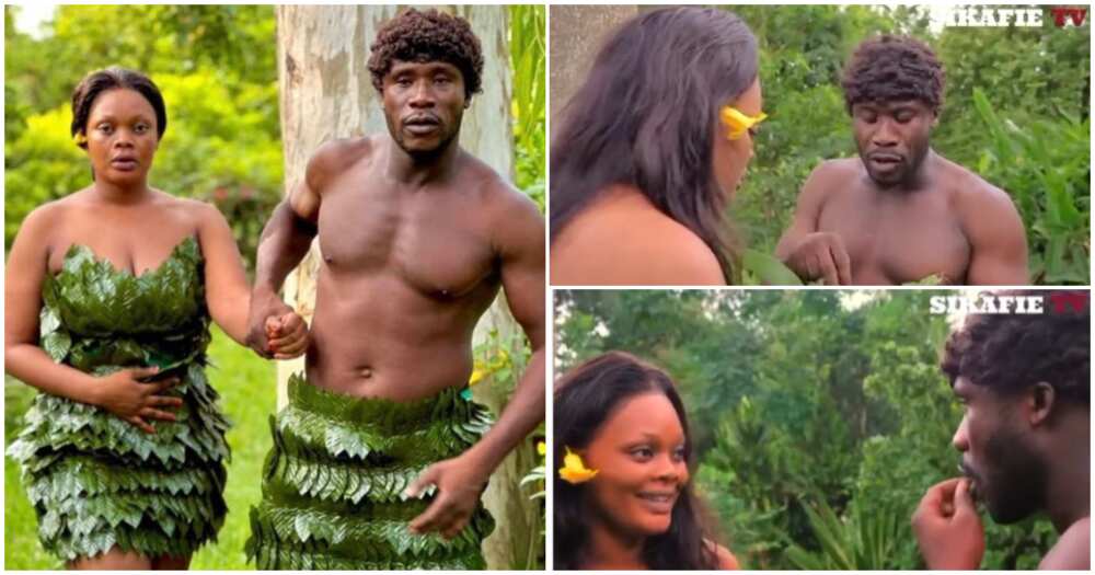 Pic of Akabenezer and Bernice Asare in the Adam and Eve movie