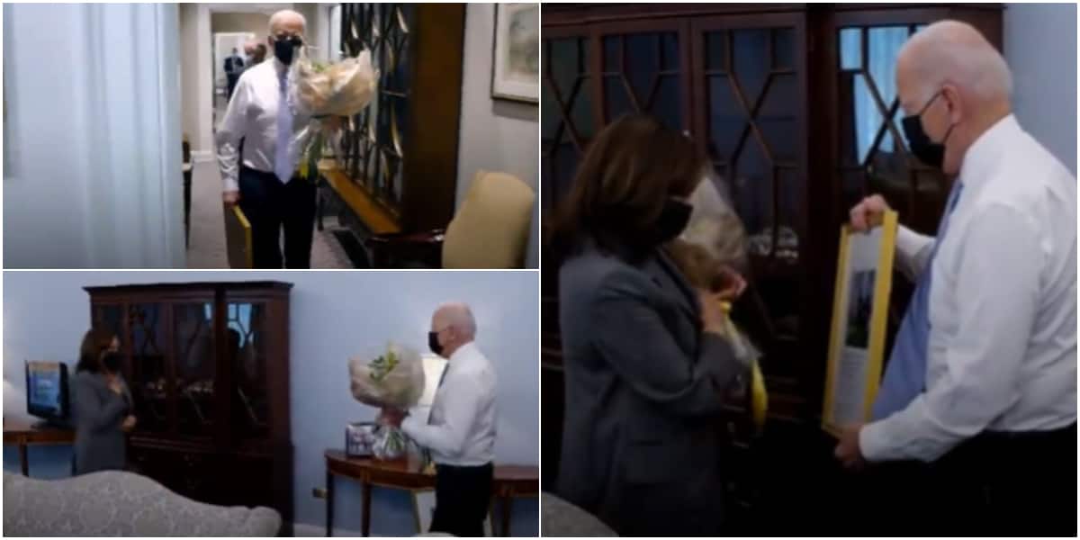 Joe Biden Warms Hearts as he Personally Delivers Gifts to VP on Her Birthday