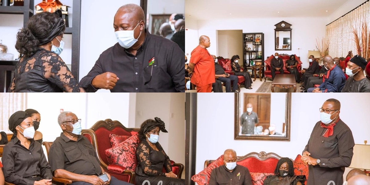 Photos drop as Mahama visits family of Rawlings to commiserate over their loss