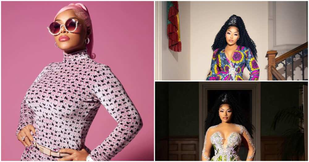 Celebrity Styles: Stefflon Don Slays In Elegant African Print Dresses By Ghanaian Designer