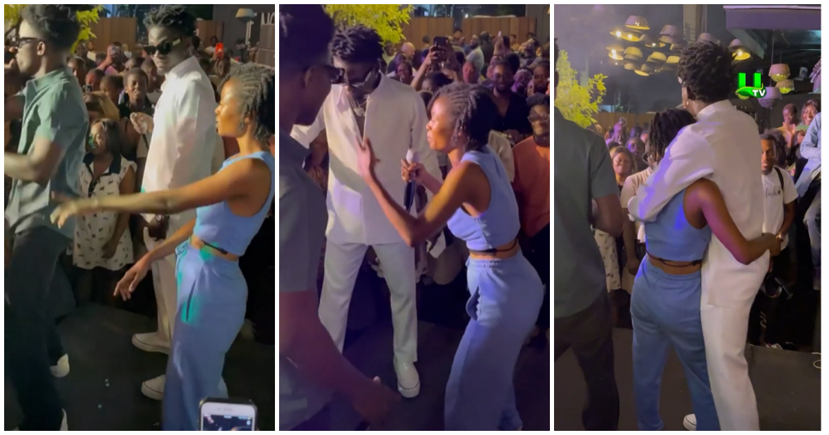 "Mary na obu atopa sei" - Kuami Eugene performs with househelp on stage, Fans left in awe