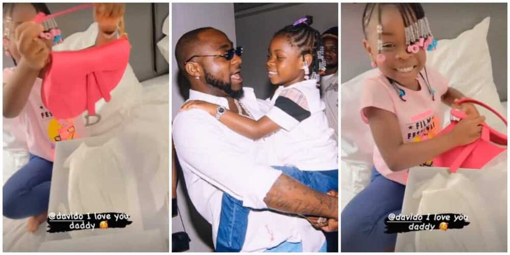 Thank You, Daddy: Imade Receives Expensive Dior Saddle Bag as Birthday Gift From Davido