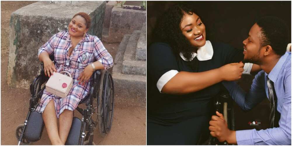 I Got Me the Finest, Tallest, Kindest Man: Physically Challenged Lady Declares as She Shares Adorable Photo