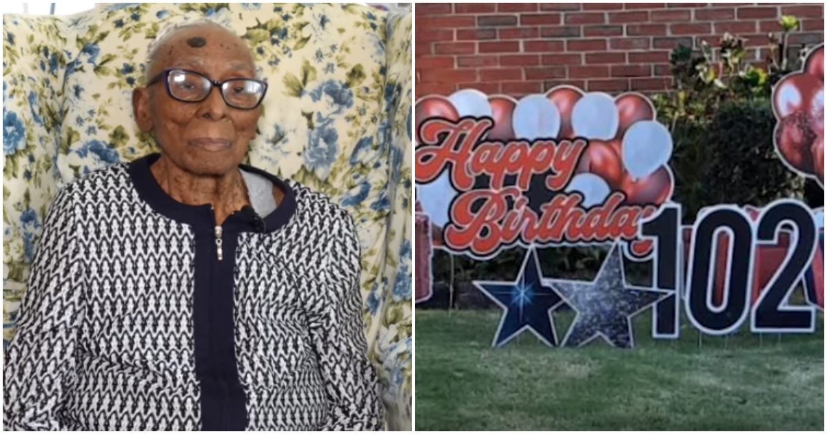 African-American woman turns 102.