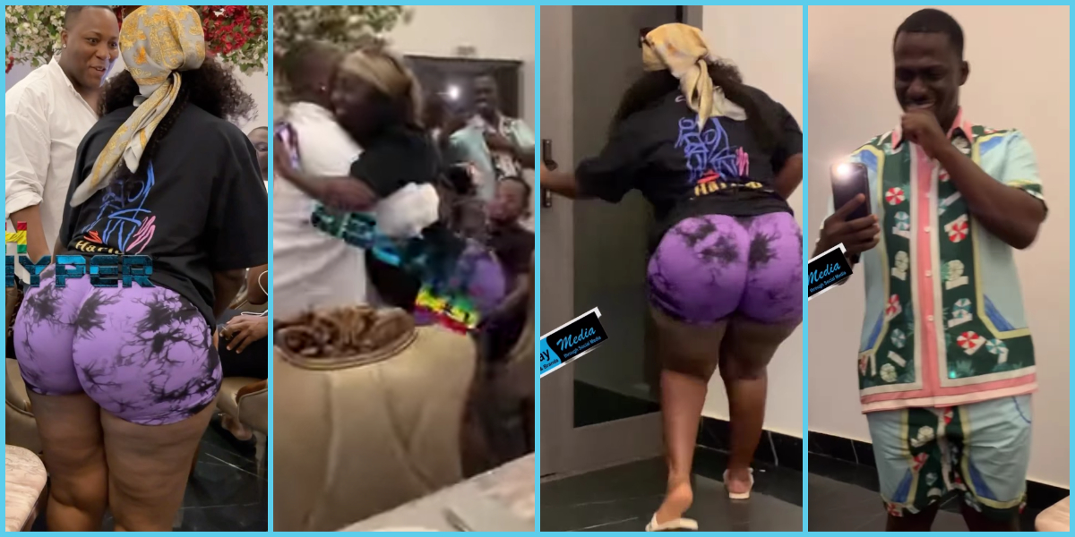 "Eeii Zion":Hajia Bintu gets Zionfelix and other bloggers drooling as she rocks hot pants to hug them, videos stir reactions