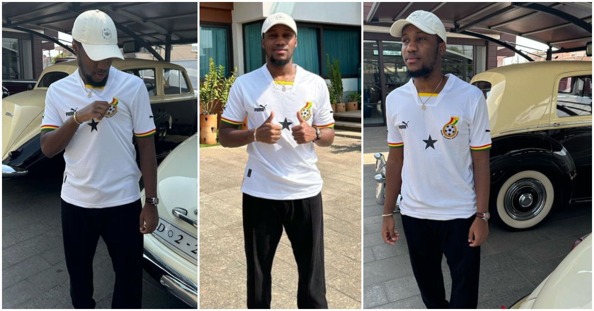 Ernest Ofori Osei: Despite's handsome son flaunts posh cars in dad's mansion; leaves ladies gushing