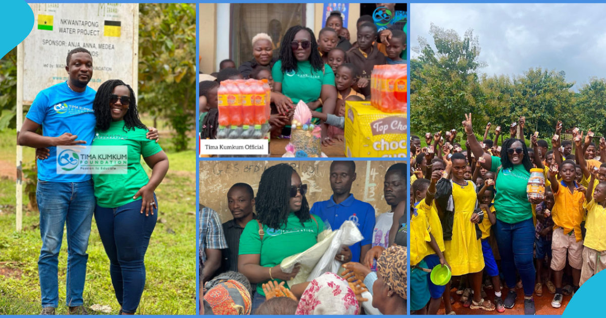 Tima Kumkum Celebrated 36th Birthday With Pupils Of Nkwantapong Primary, Photos Warm Hearts