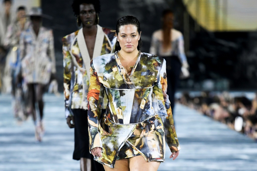 US model Ashley Graham delighted the audience at the event dubbed the 'Balmain Festival'