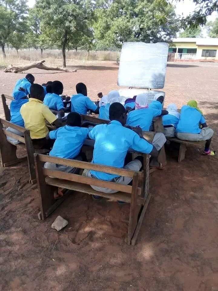 Free SHS: These students are learning under trees in the Northern Region