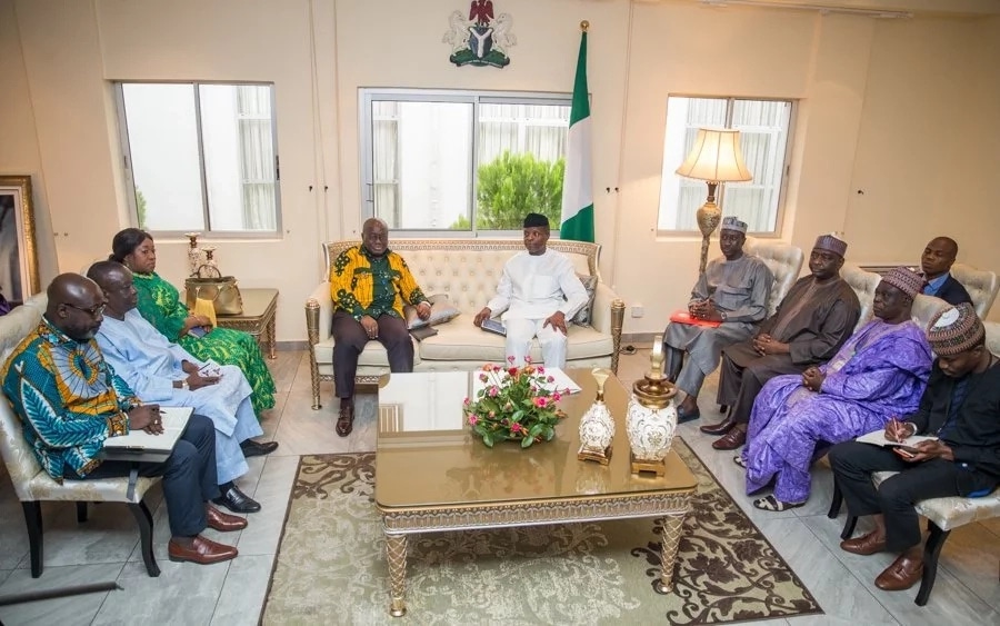 Akufo-Addo pays courtesy call on Nigeria's acting President