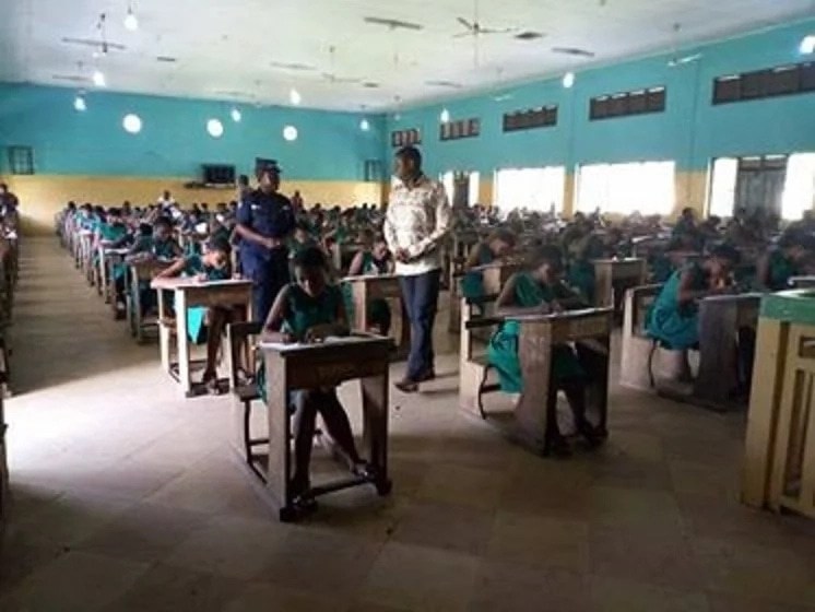 A group of students seated in a classroom