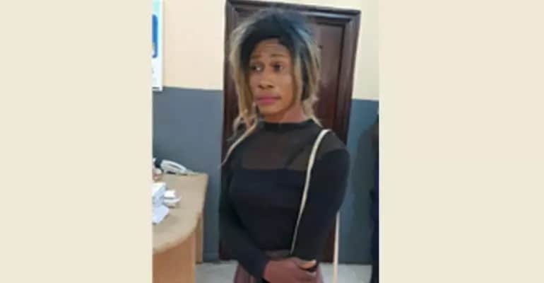 Chris Boateng, the accused gay man arrested in Kumasi for dressing like a woman