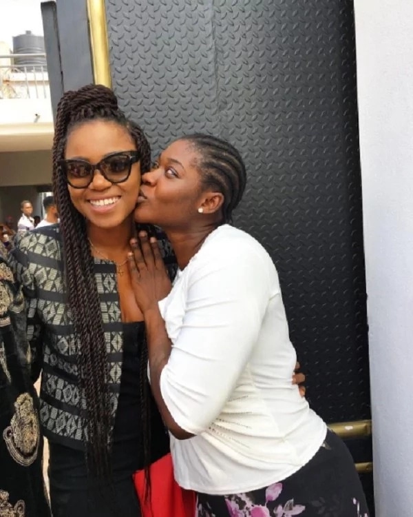 Mercy Johnson shows Yvonne Nelson some affection