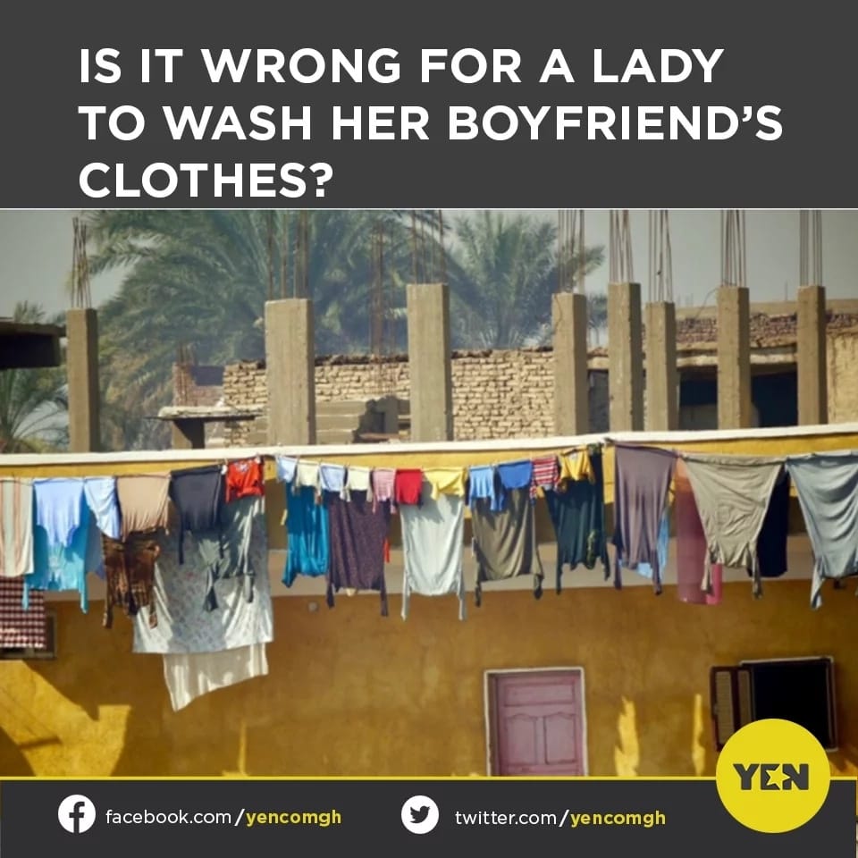 Social media poll: Ghanaians divided on whether it’s right for ladies to wash clothes of their boyfriends