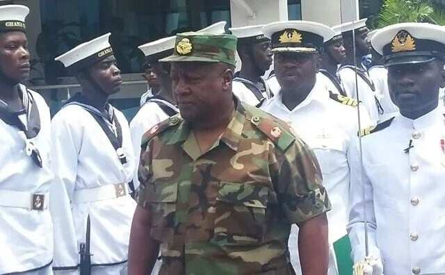Photos of Mahama in army uniform fascinate social media users