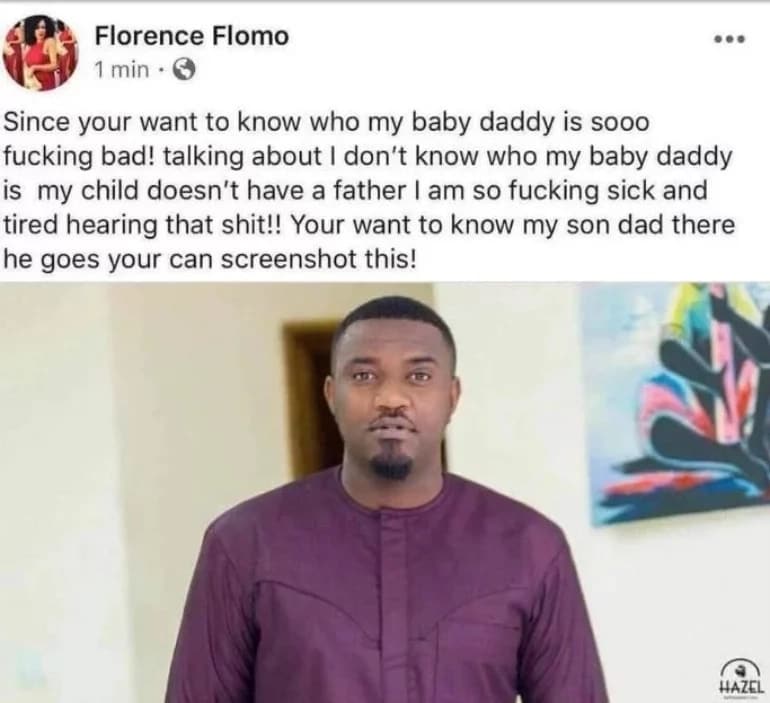 Liberian woman alleges that John Dumelo is the father of her baby