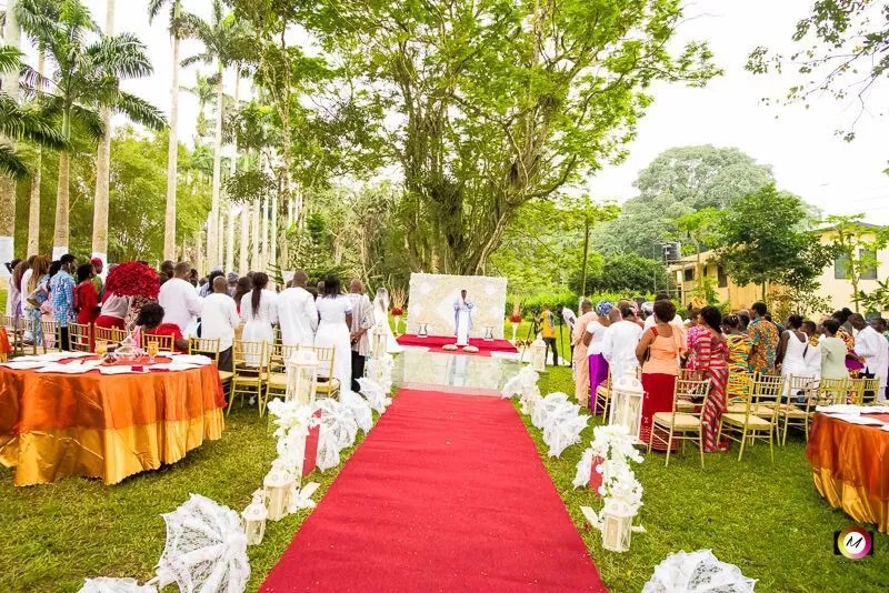 Wedding photos of Manasseh Azure Awuni and Becky