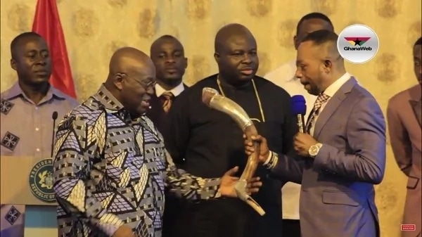 Owusu Bempah honors Prez Akufo-Addo with "horn of strength"