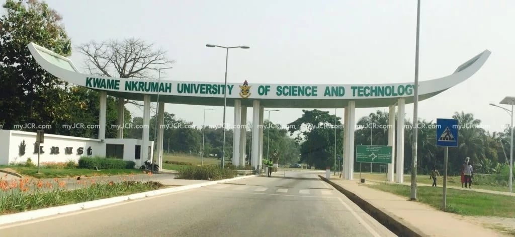 The main entrance of the Kwame Nkrumah University of Science and Technology