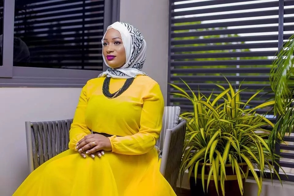 Samira Bawumia wearing a yellow dress