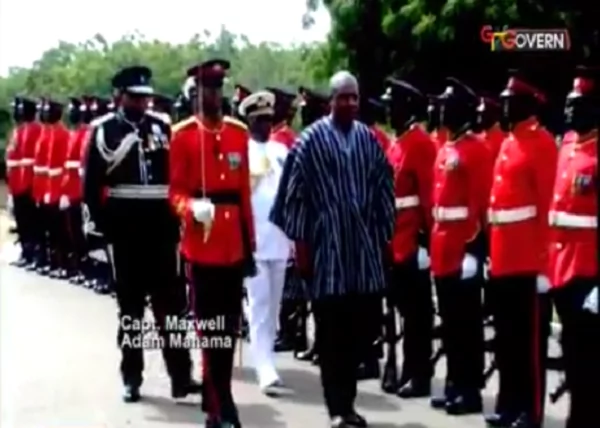 Video of Captain Mahama commanding 2015 indece day parade