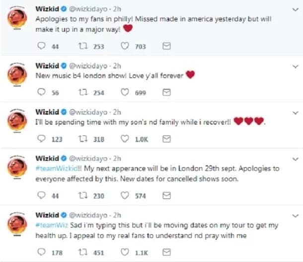 Sick Wizkid predicts his death?