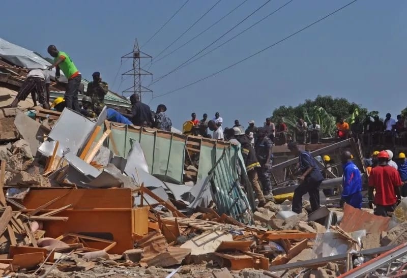 Building collapse in Techiman kills one, injures others