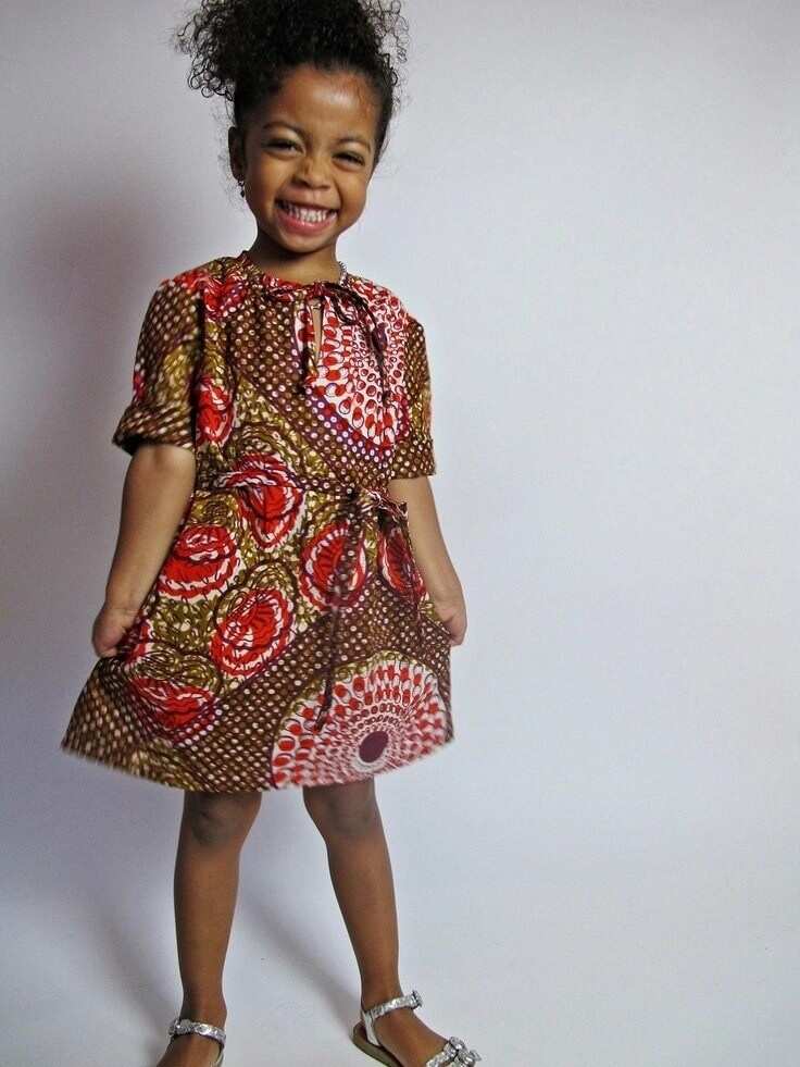 African print flower girl dresses