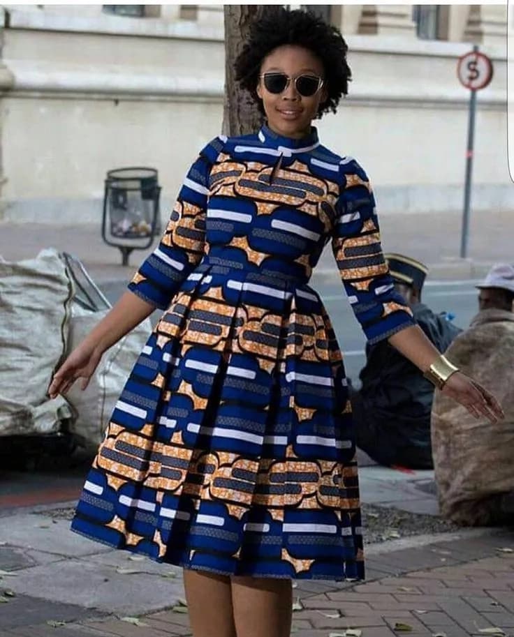 Popular African print dress styles in Ghana