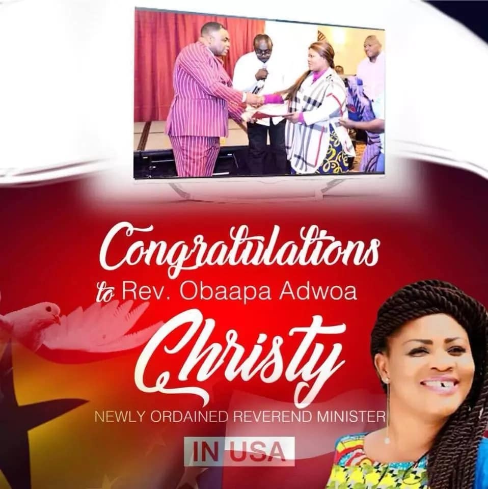 Photos: Gospel musician Obaapa Christ ordained as a reverend minister
