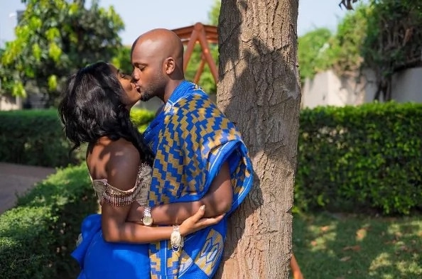 Gerry and beau Kojo have their white wedding