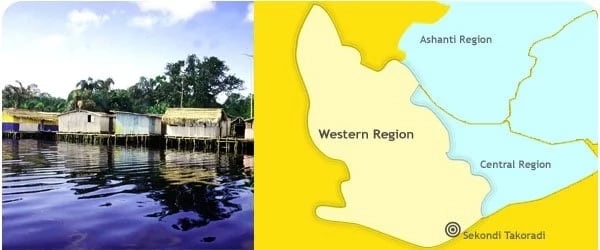 Western Region of Ghana Districts and Capitals