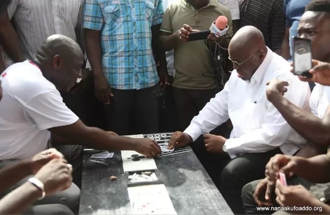 Akufo-Addo plays cards in Accra