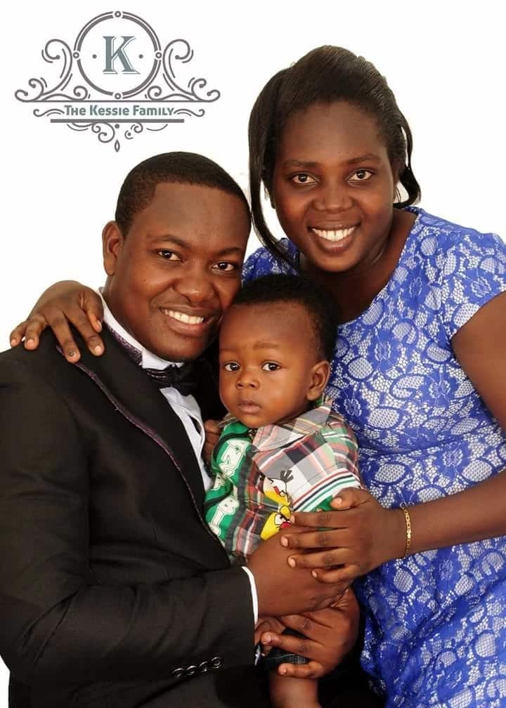 Pastor Kessie with his wife and older son. Photo credit: Kessie's Facebook page