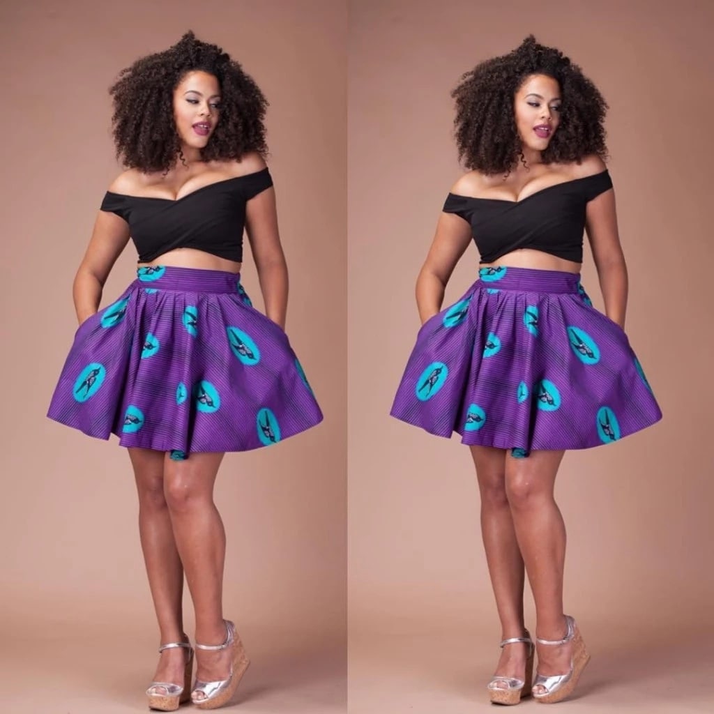 long african print skirts