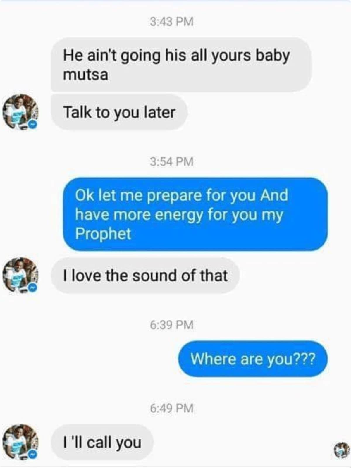 Text messages between top prophet and a married woman leaks