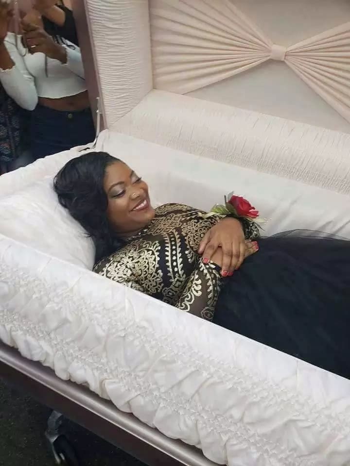 Young lady goes viral on social media with her pre-burial photos