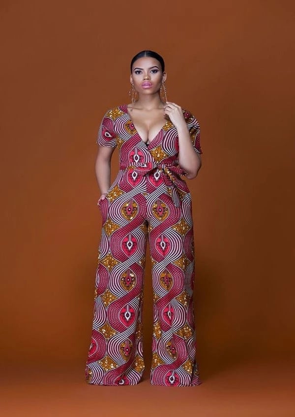 african print jumpsuit plus size