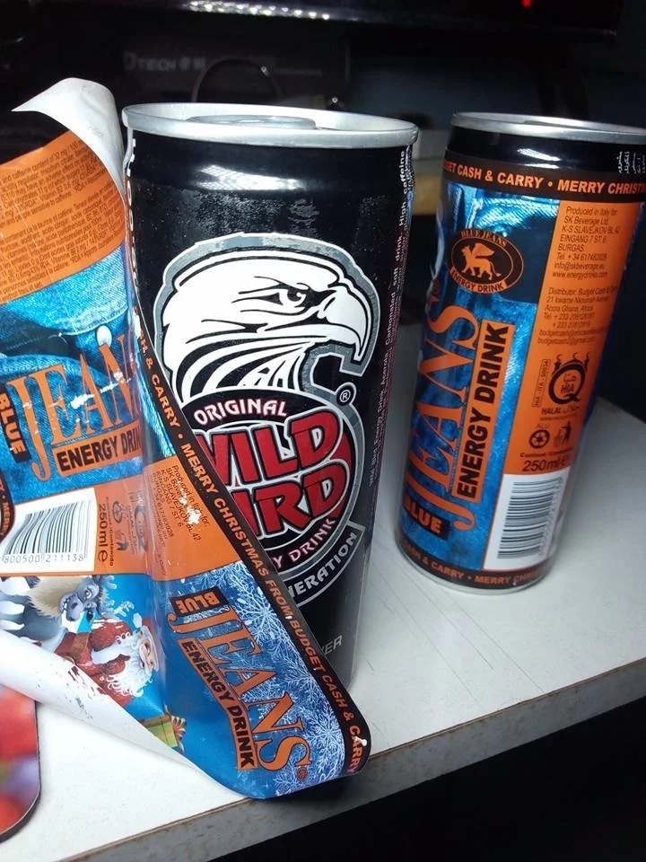 Video: Fake Blue Jeans energy drink for sale in Ghana